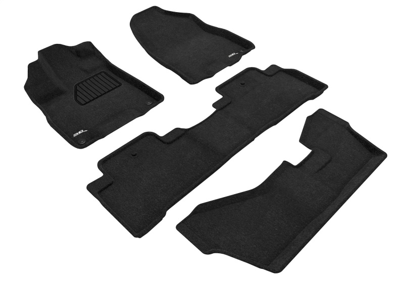 Acura MDX Floor Mat Set - Front Rear and Third Row - 3D MAXpider - ELEGANT Series - Black - `14-`20 Acura MDX Floor Mat Set - Front Rear and Third Row - 3D MAXpider - ELEGANT Series - Black - `14-`20
